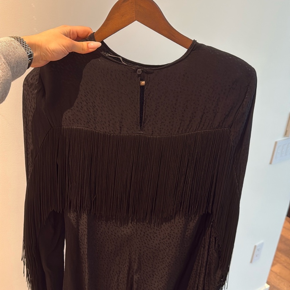 Black fringe dress from Mango